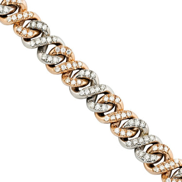 Diamond Infinity Link Chain 21.5 Inches 9 mm 9 Ctw